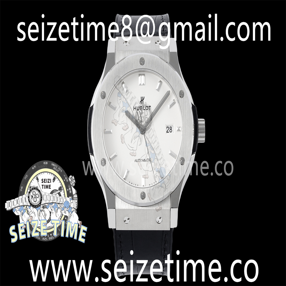 Classic Fusion 42mm APSF 1:1 Best Edition White Dial on Black Gummy Strap A1110