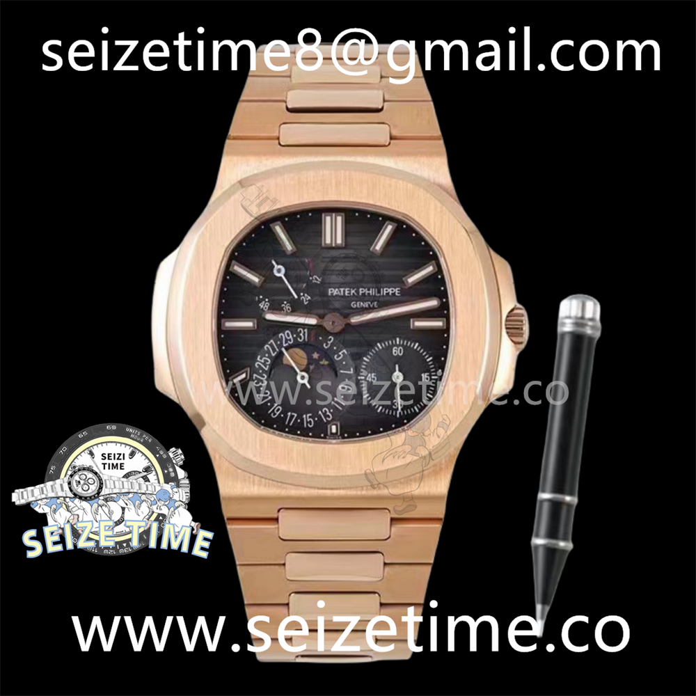 Nautilus 5712 RG PPF 1:1 Best Edition Brown Dial on RG Bracelet A240 Super Clone V2
