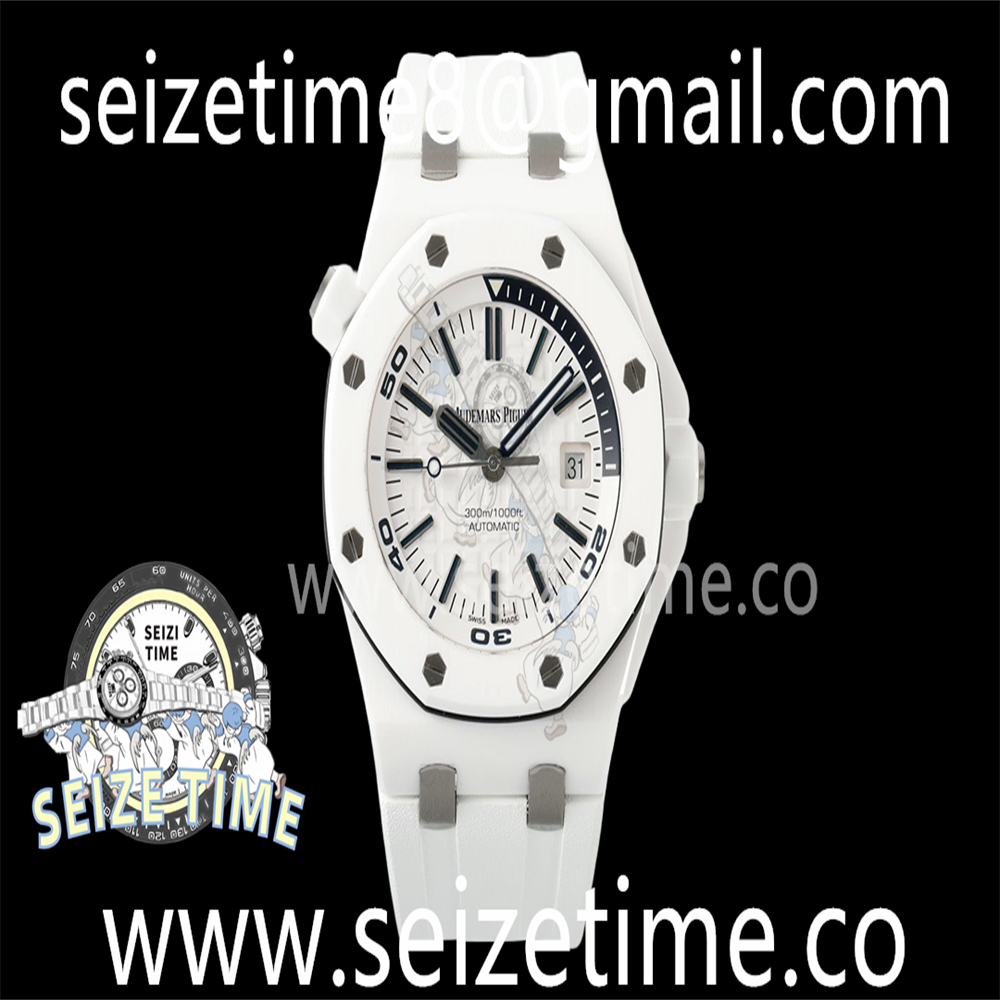 Royal Oak Offshore Diver 15707 White Ceramic ZF 1:1 Best Edition SA3120 Super Clone