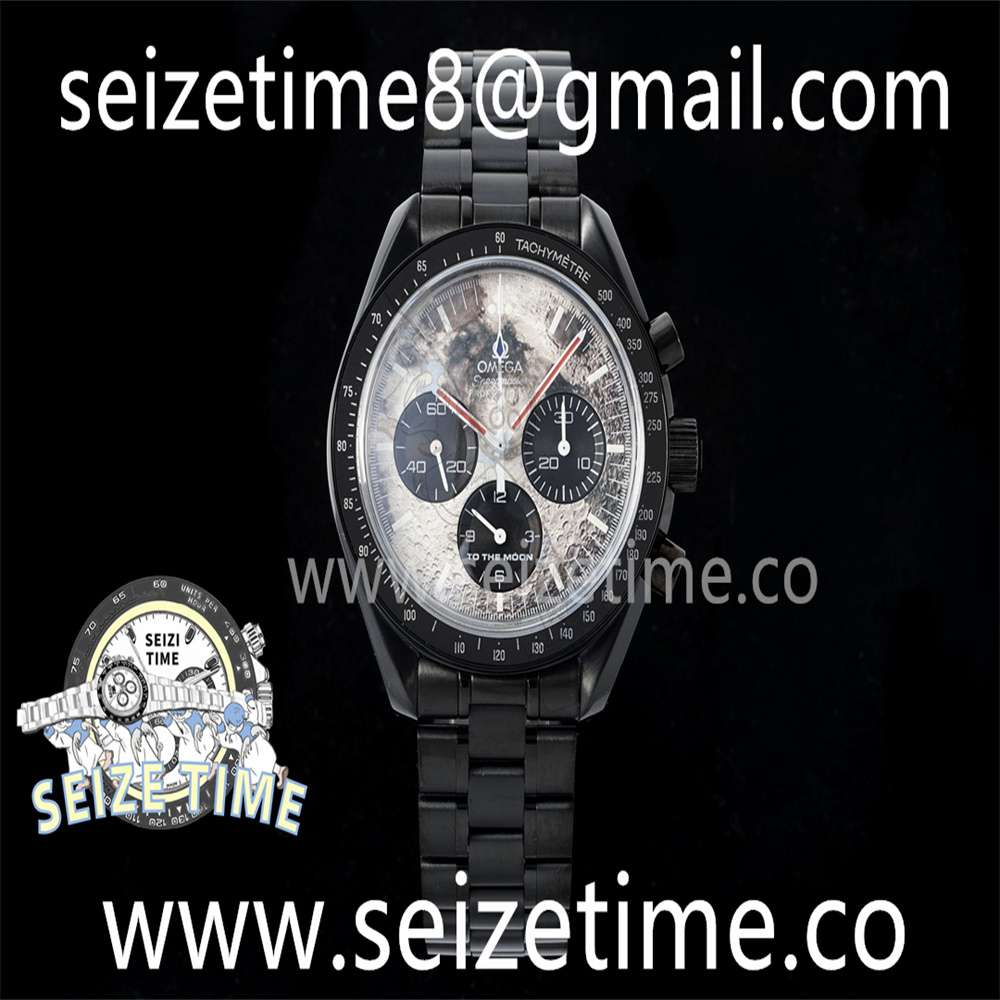 Speedmaster Black Benom PVD Moon RMF Best Edition on PVD Bracelet Lemania HW