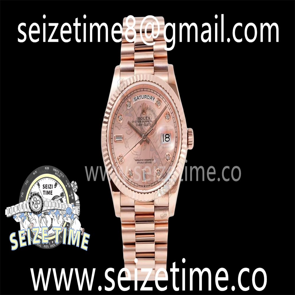 Day Date 36 RG TWSF Best Edition RG Diamonds Dial on RG Bracelet A2836
