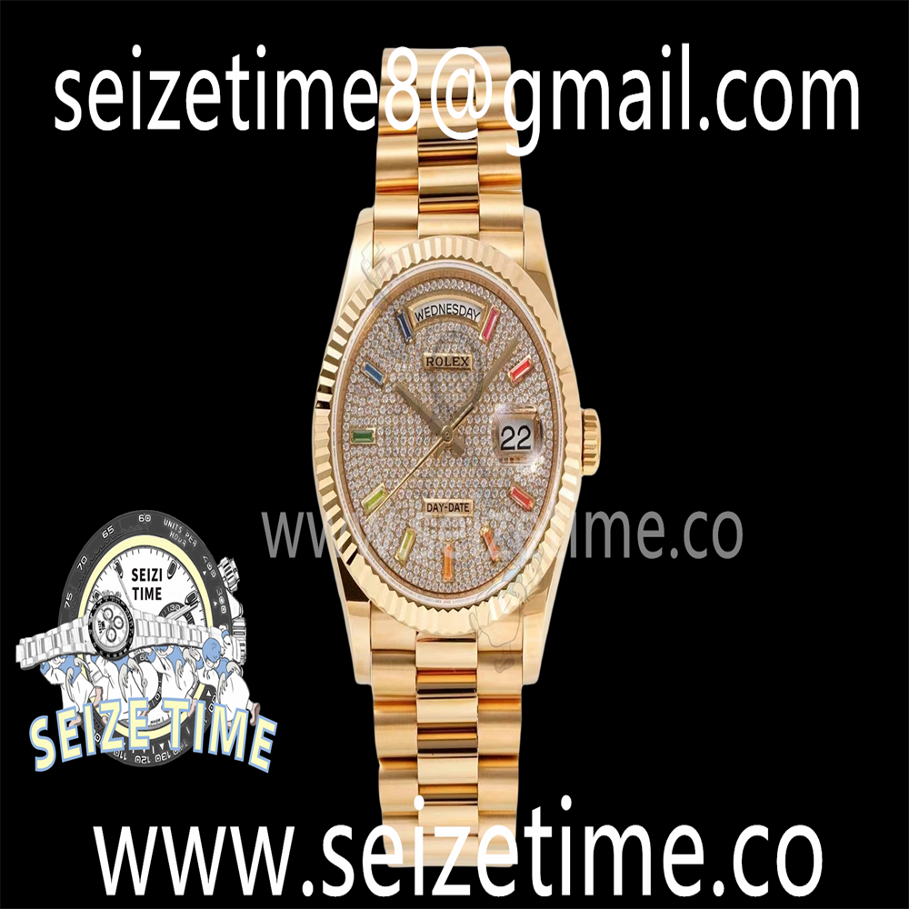 Day Date 36 YG TWSF Best Edition Diamonds Dial on YG Bracelet A2836