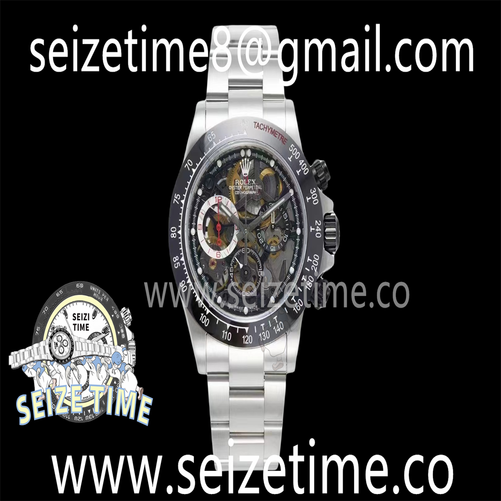 Daytona Skeleton SONIC Best Edition Ceramic Bezel Skeleton Dial on SS Oyster Bracelet SA4130