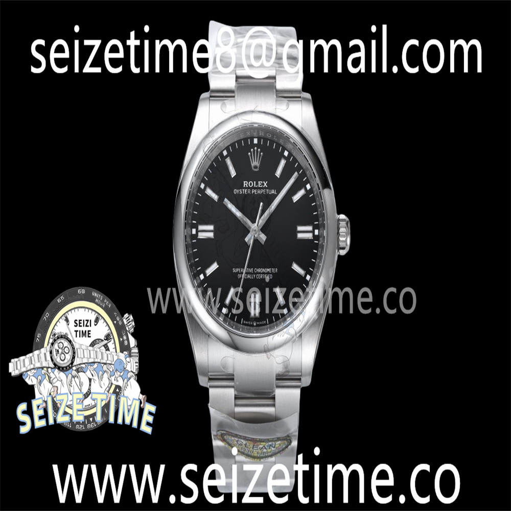 Oyster Perpetual 36mm 126000 904L SS Clean 1:1 Best Edition Black Dial Sticks on SS Oyster Bracelet VR3230