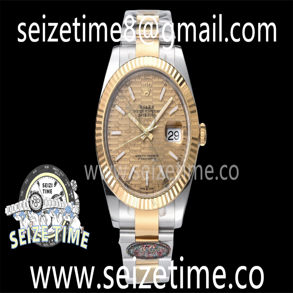 DateJust 41 126331 Clean 1:1 Best Edition 904L Steel YG Textured Dial on SS/YG Oyster Bracelet VR3235