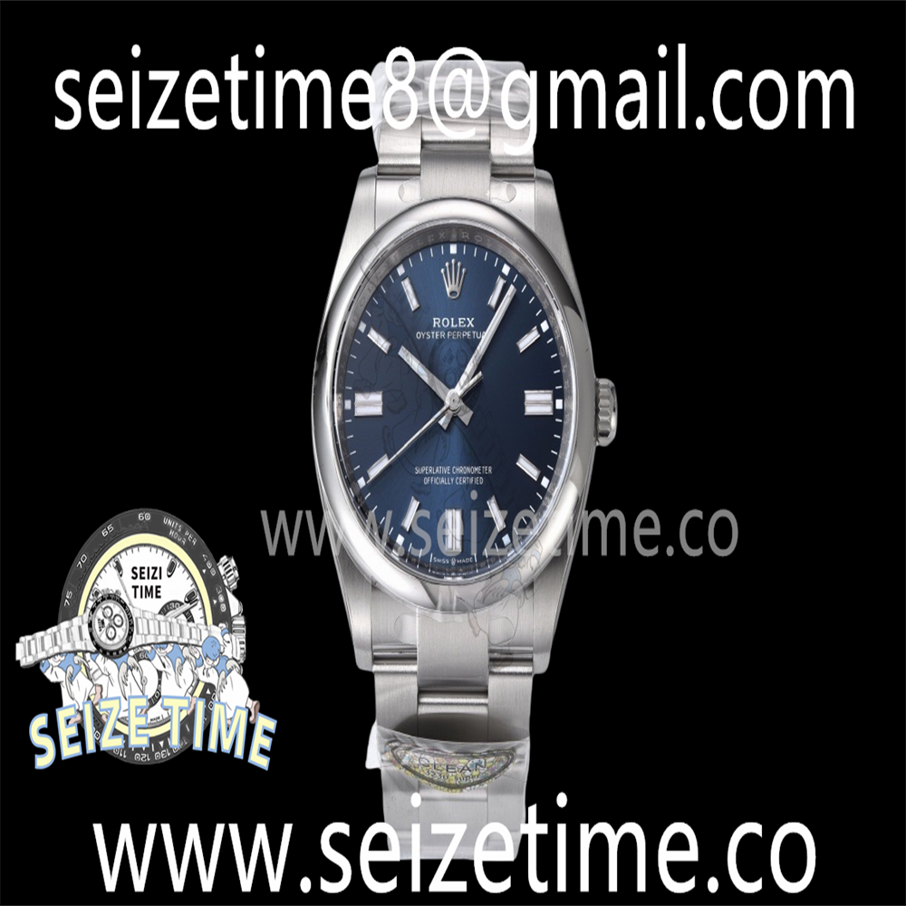 Oyster Perpetual 36mm 126000 904L SS Clean 1:1 Best Edition Blue Dial Sticks on SS Oyster Bracelet VR3230