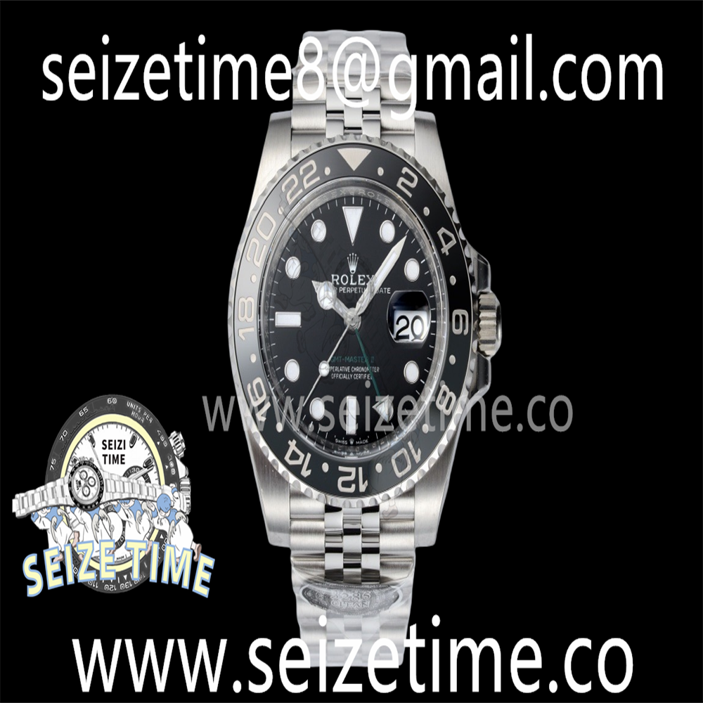 GMT Master II 126710 GRNR Clean 1:1 Best Edition Black Dial on SS Jubilee Bracelet DD3285 CHS