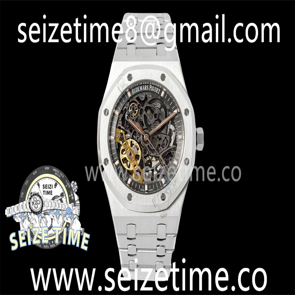 Royal Oak 15407 41MM SS ZF 1:1 Best Edition Skeleton Dial on SS Bracelet A3132