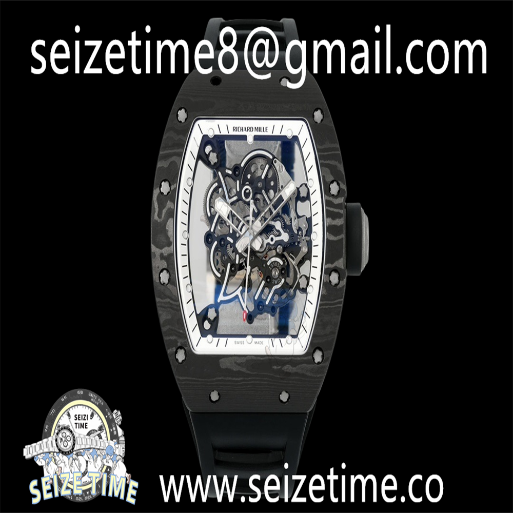 RM055 NTPT/RU ZF 1:1 Best Edition Skeleton Dial on Black Rubber Strap RMAL2 Super Clone