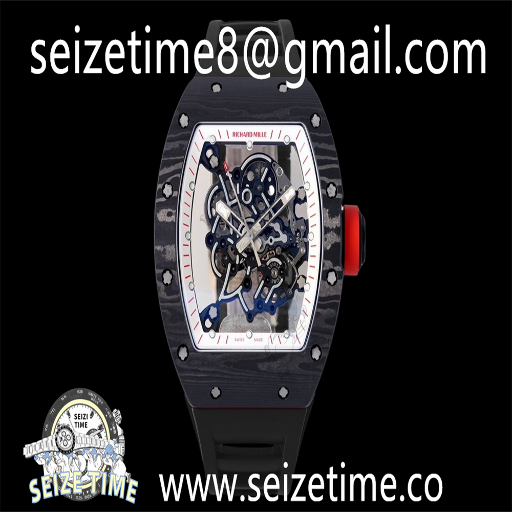 RM055 NTPT/RU ZF 1:1 Best Edition Skeleton Dial on Black Rubber Strap RMAL2 Super Clone