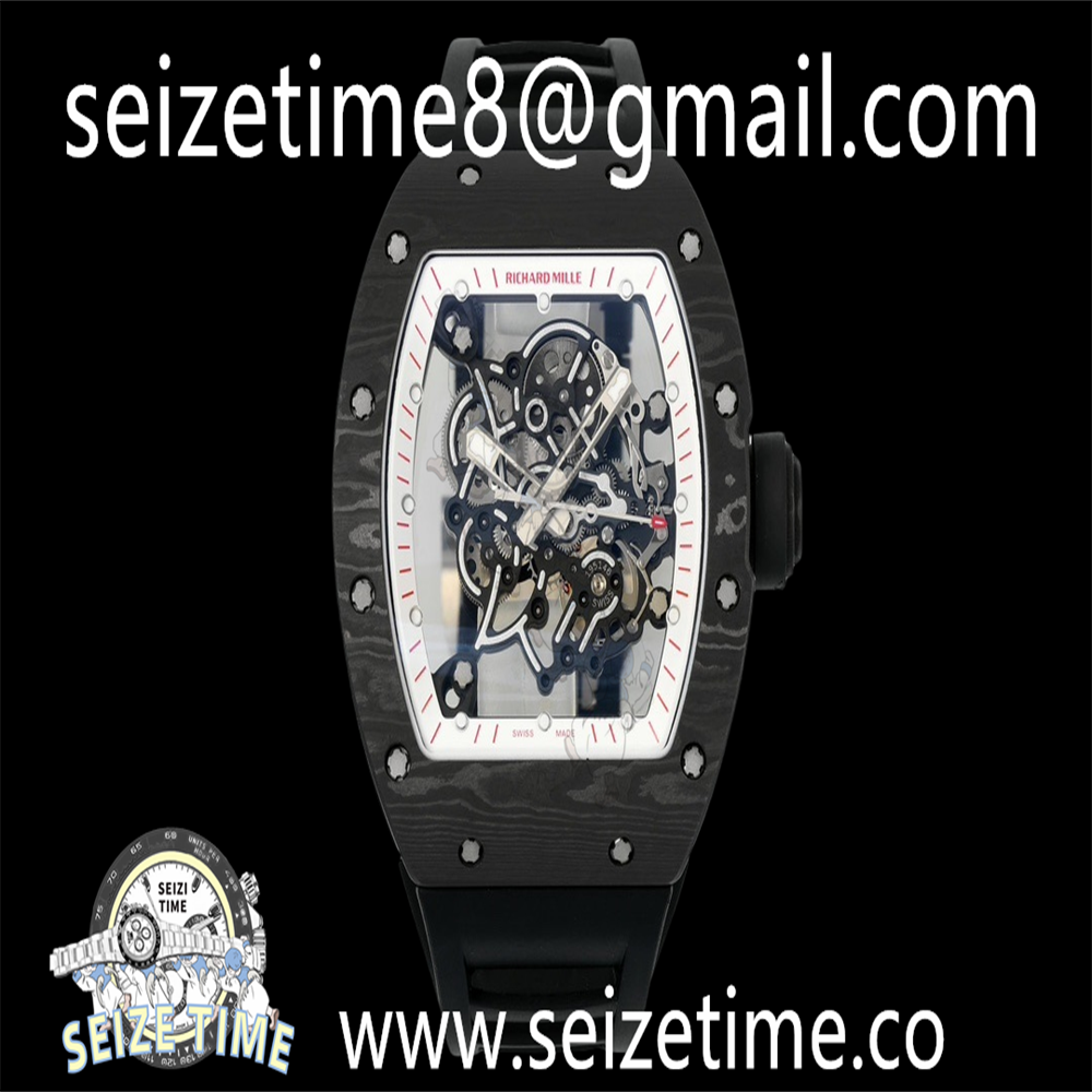 RM055 NTPT/RU ZF 1:1 Best Edition Skeleton Dial on Black Rubber Strap RMAL2 Super Clone