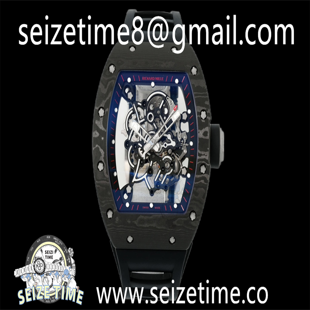 RM055 NTPT/RU ZF 1:1 Best Edition Skeleton Dial on Black Rubber Strap RMAL2 Super Clone