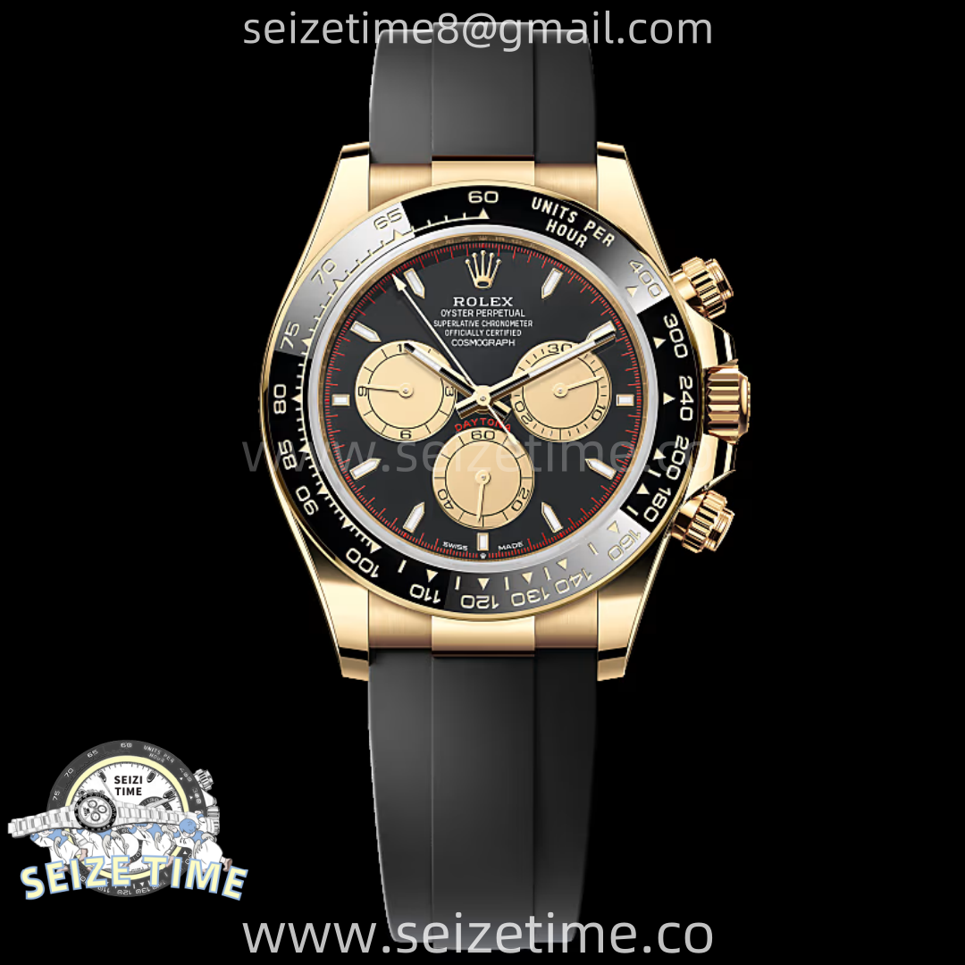Daytona 126518 QF 1:1 Best Edition Black/YG Dial on Oysterflex Strap QF4131 V11 (Gain Weight)