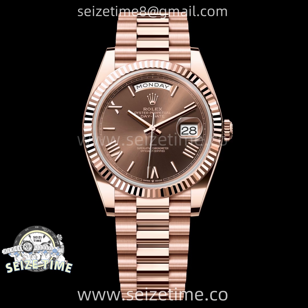 Day Date 40 RG 228235 Noob 1:1 Best Edition Brown Roman Dial on President Bracelet A2836 (Gain Weight)