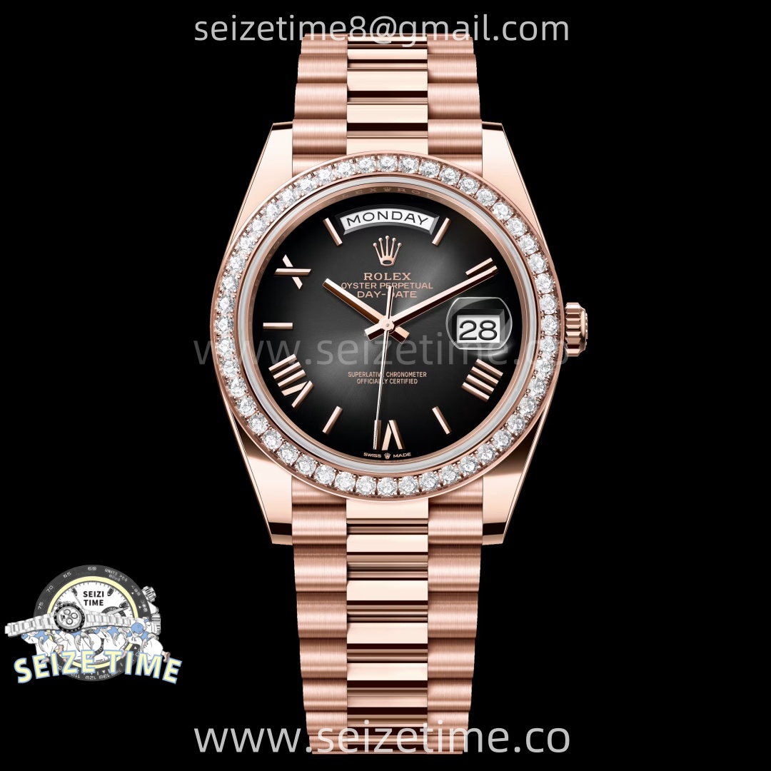 Day Date 40 RG 228235 Noob 1:1 Best Edition Dark Gray Roman Dial on President Bracelet A2836 (Gain Weight)