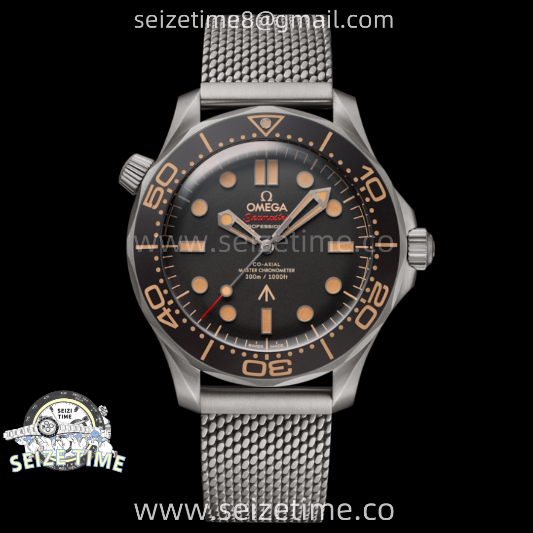 Seamaster 300 “No Time to Die” V6 Titanium VSF 1:1 Best Edition On Titanium Mesh Bracelet A8806 (Free Nato)
