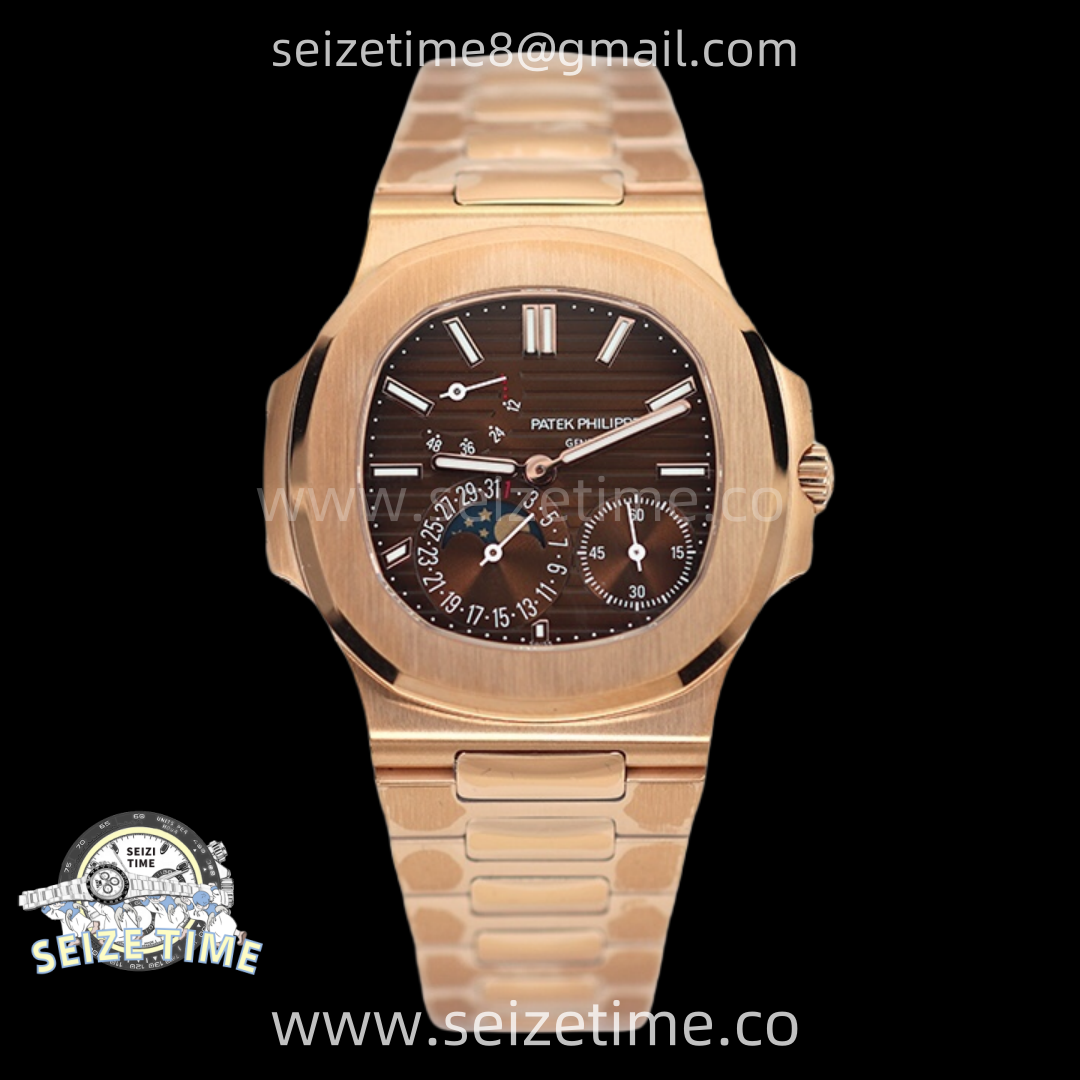 Nautilus 5712/1R RG V4+ PPF 1:1 Latest and Best Edition Brown Dial on RG Bracelet PPF240 (Free tool)