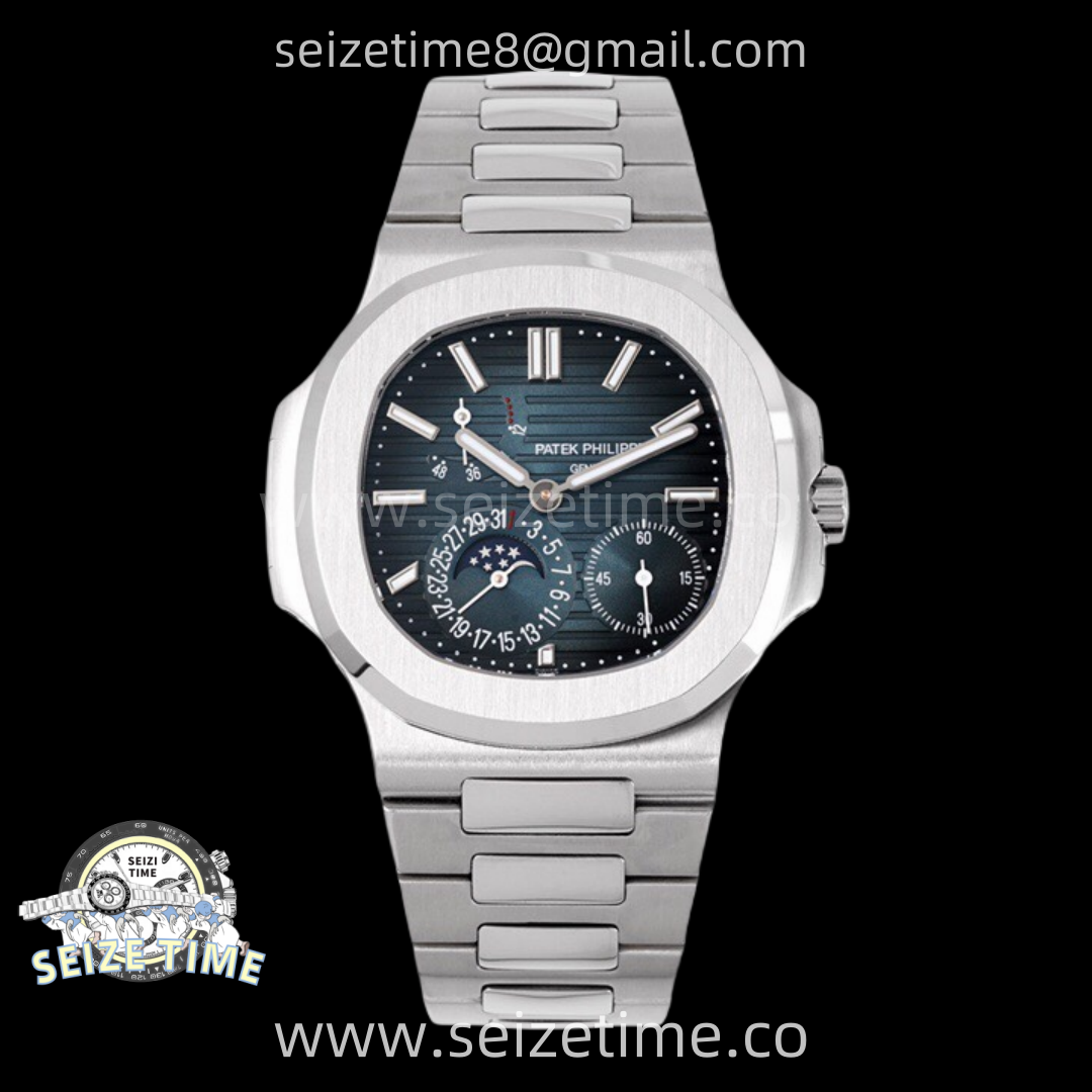 Nautilus 5712-1A 001 SS PPF 1:1 V4+ Best Edition Blue Dial on SS Bracelet PPF240 (Free tool)