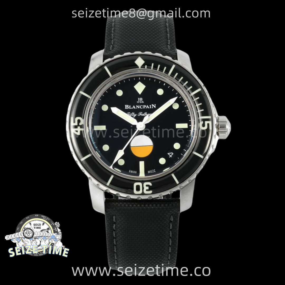 Fifty Fathoms 5008-1130-B52A SS ZF 1:1 Best Edition Black Dial on Black Nylon Strap A1151