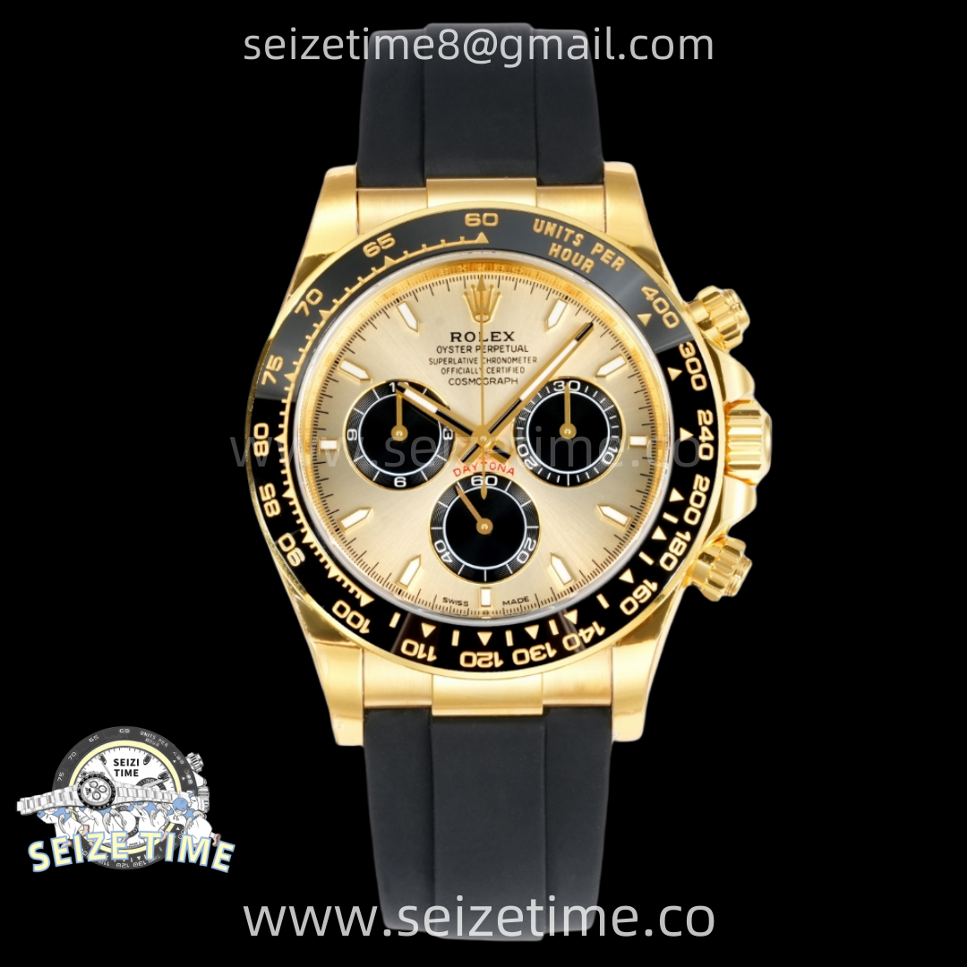 Daytona 126518 Gain Weight VSF 1:1 Best Edition Gold Dial Black Subdial Stick Marker on Oysterflex Strap DD4131