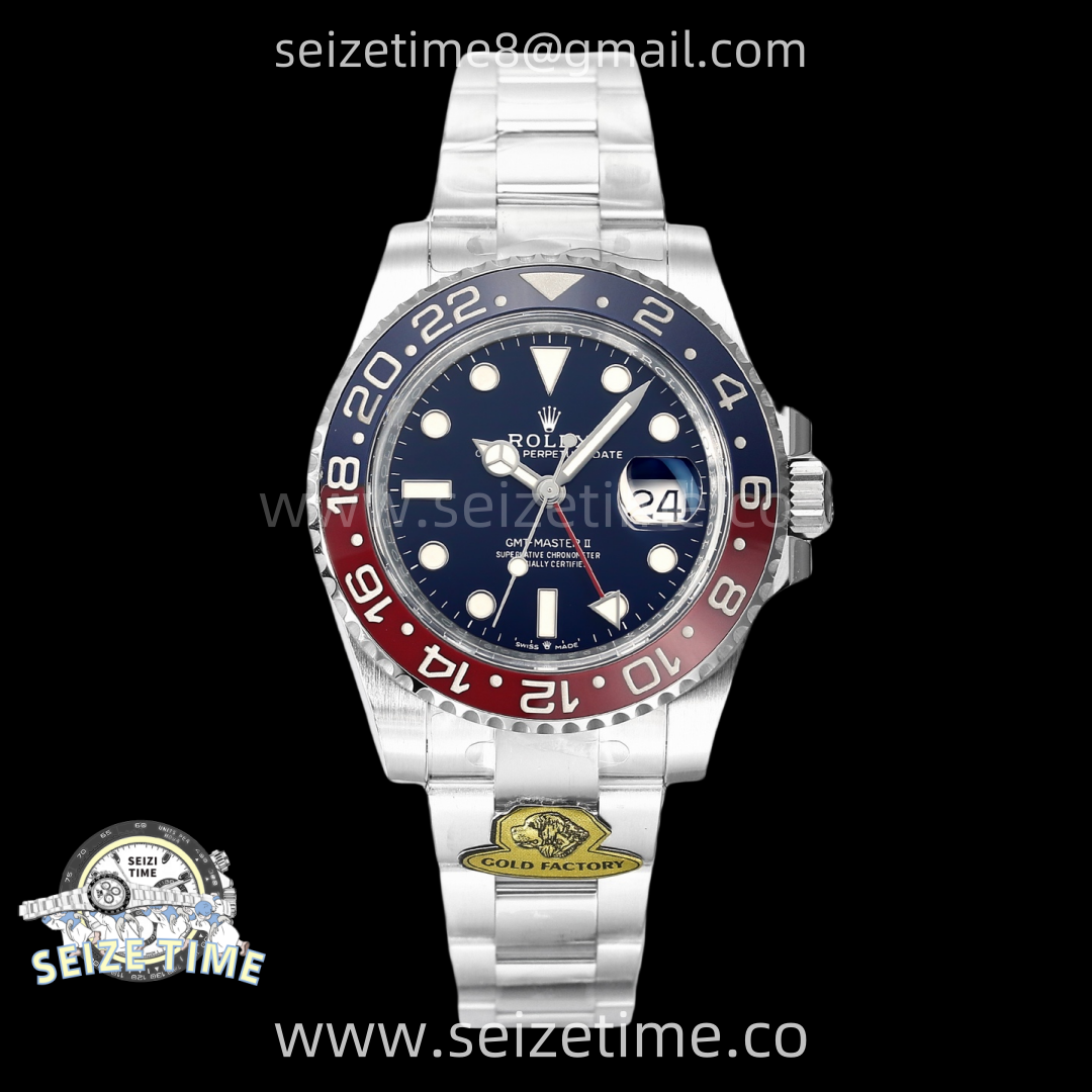 GMT Master II 126719 BLRO Gain Weight Gold Factory 1:1 Best Edition Blue Dial on Oyster Bracelet VR3285 CHS