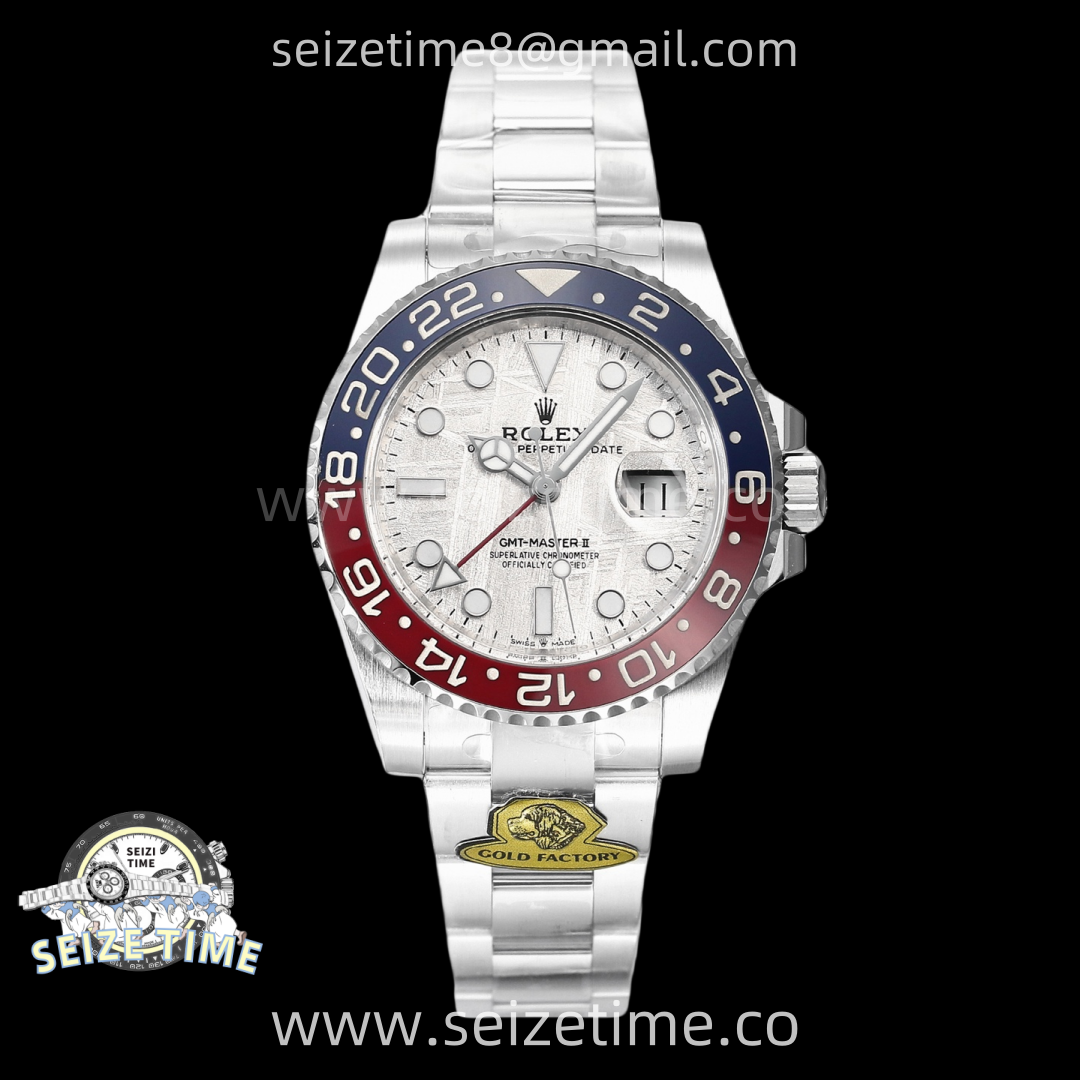 GMT Master II 126719 BLRO Gain Weight Gold Factory 1:1 Best Edition Real Meteorite Dial on Oyster Bracelet VR3285 CHS