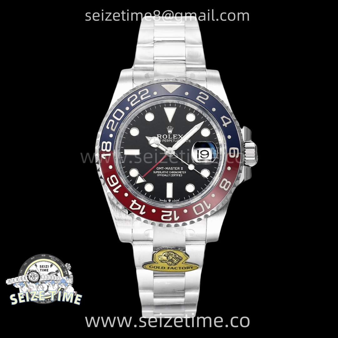 GMT Master II 126719 BLRO Gain Weight Gold Factory 1:1 Best Edition Black Dial on Oyster Bracelet VR3285 CHS