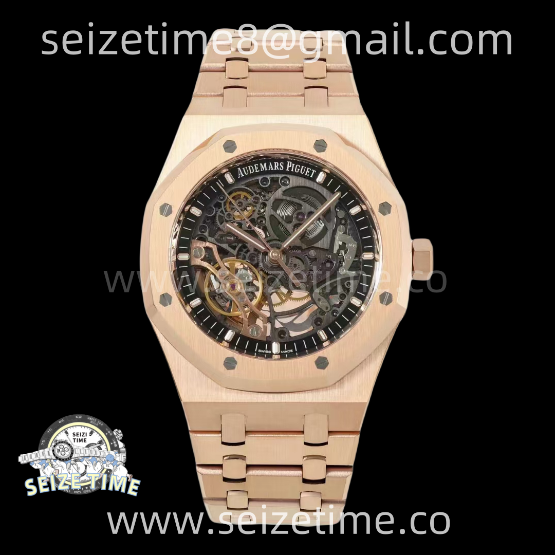 Royal Oak 41mm Openworked 15407 RG THBF 1:1 Best Edition on RG Bracelet SA3132