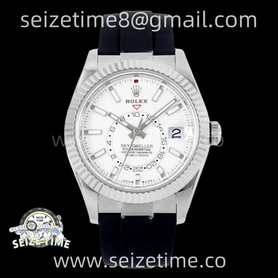 Sky-Dweller 336239 Gain Weight ZF 1:1 Best Edition White Dial on Oysterflex Rubber Strap Asian 2824