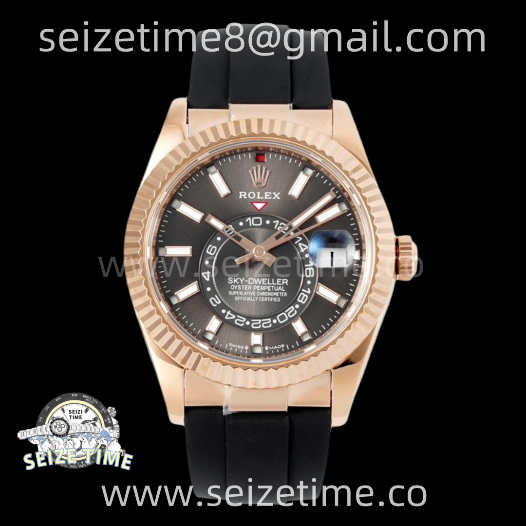 Sky-Dweller 336235 Gain Weight RG ZF 1:1 Best Edition Gray Dial On Oysterflex Rubber Strap Asian 2824