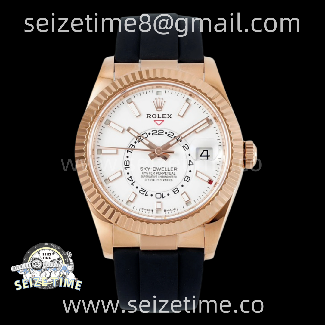 Sky-Dweller 336235 Gain Weight RG ZF 1:1 Best Edition White Dial On Oysterflex Rubber Strap Asian 2824