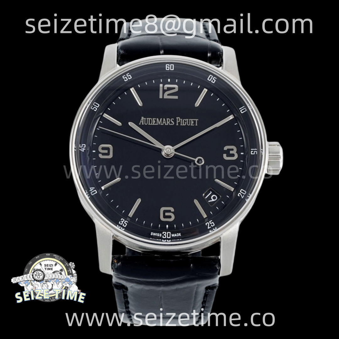 Code 11.59 SS 15210 APSF 1:1 Best Edition Black Dial on Black Leather Strap SA4302 Super Clone