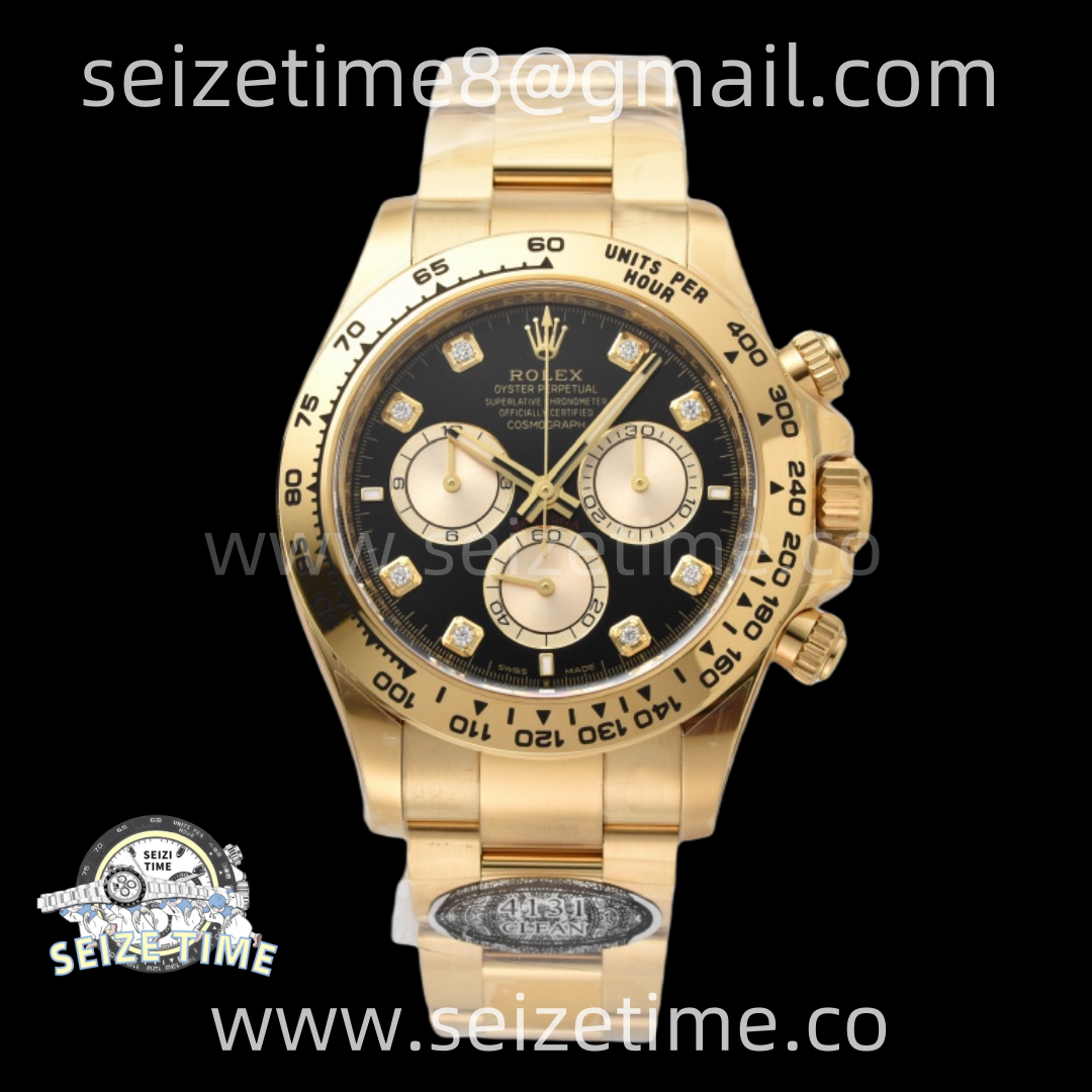 Daytona 126508 Clean 1:1 Best Edition Black/YG Dial on YG Bracelet SH4131