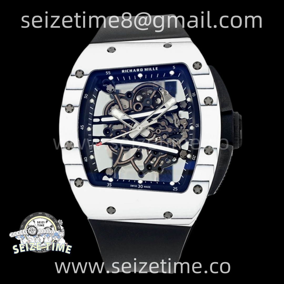 RM061-01 Yohan Blake White NTPT APSF 1:1 Best Edition on Black Rubber Strap RMUL2 Super Clone