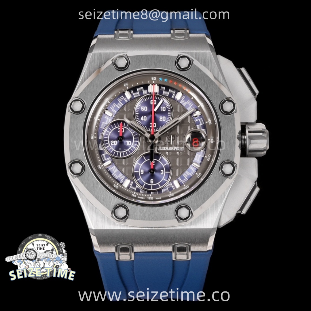 Royal Oak Offshore Schumacher SS TKF Best Edition Gray/Blue Dial on Blue Rubber Strap A3126
