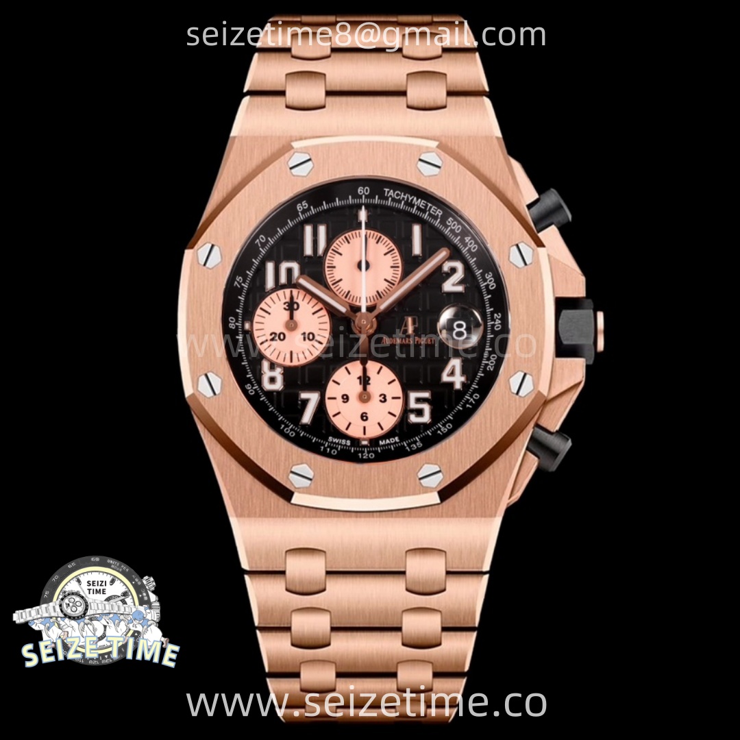 Royal Oak Offshore 42mm RG TKF Best Edition Black Dial on RG Bracelet A7750