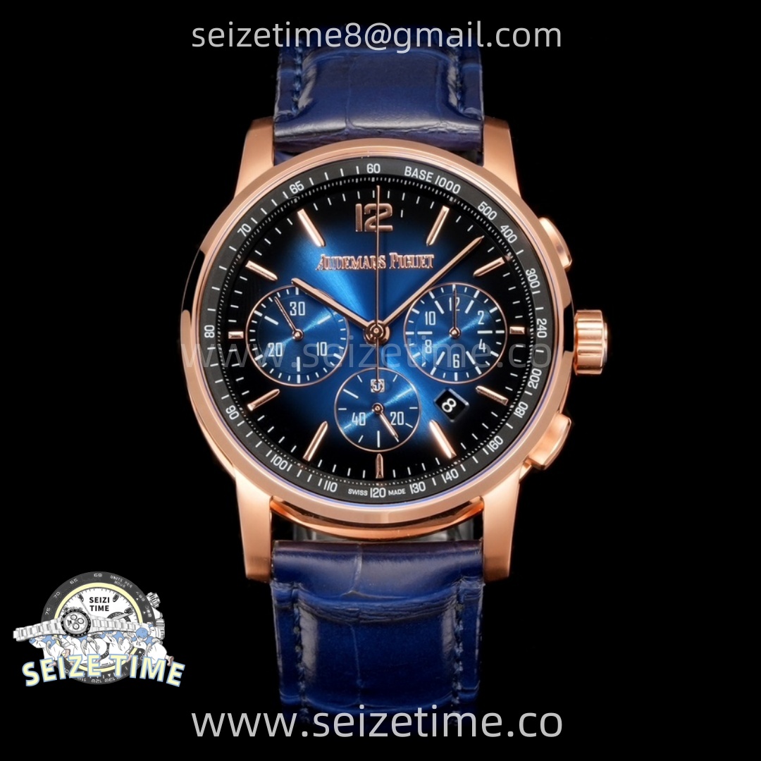 Code 11.59 Chrono 26393 RG OMF Best Edition Blue Dial on Blue Leather Strap A4401