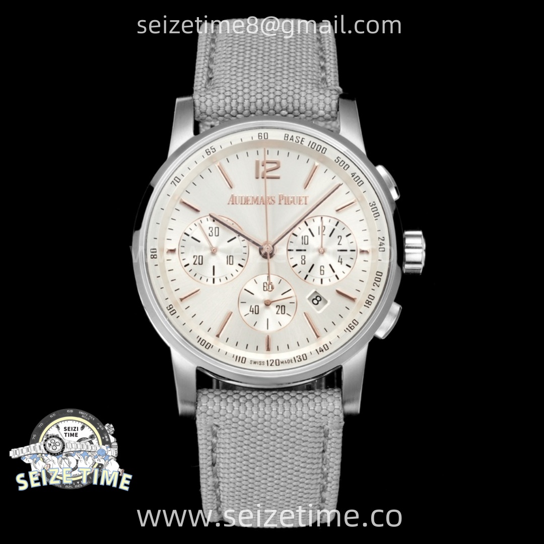 Code 11.59 Chrono 26393 SS OMF Best Edition White Dial on Grey Nylon Strap A4401