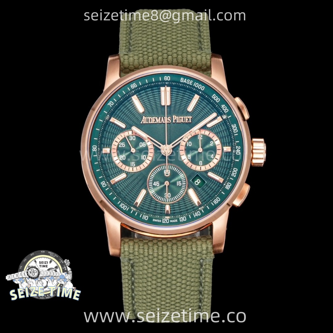 Code 11.59 Chrono 26393 RG OMF Best Edition Green Dial on Green Nylon Strap A4401