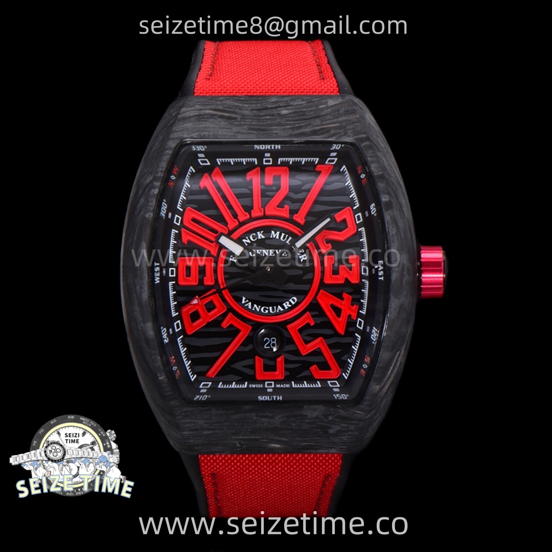 Vanguard Racing Carbon V45 Red ABF Best Edition On Red Nylon Strap A2824