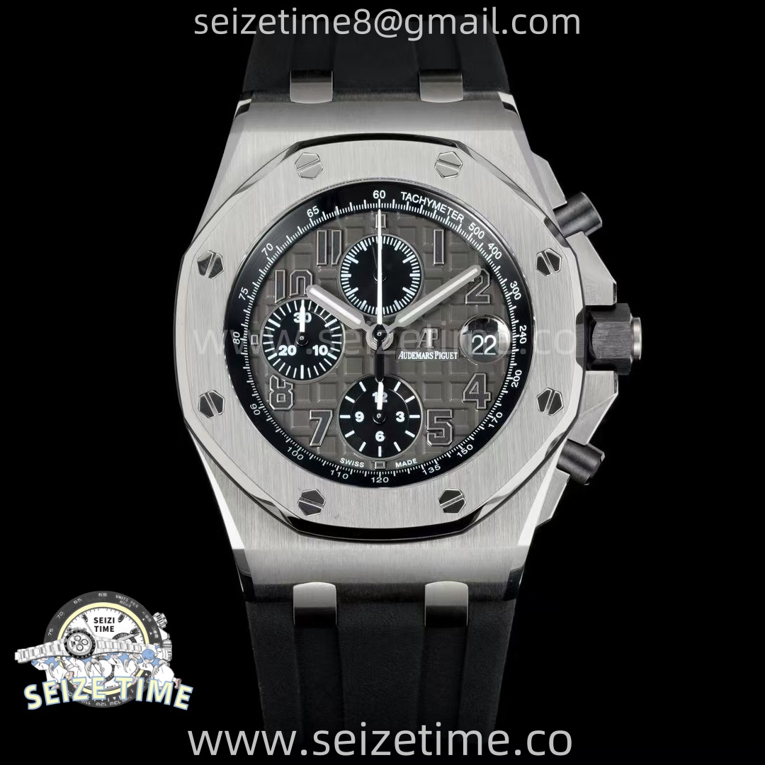 Royal Oak Offshore 42mm SS Rubberclad TKF Best Edition Gray Dial on Rubber Strap Asian 3126