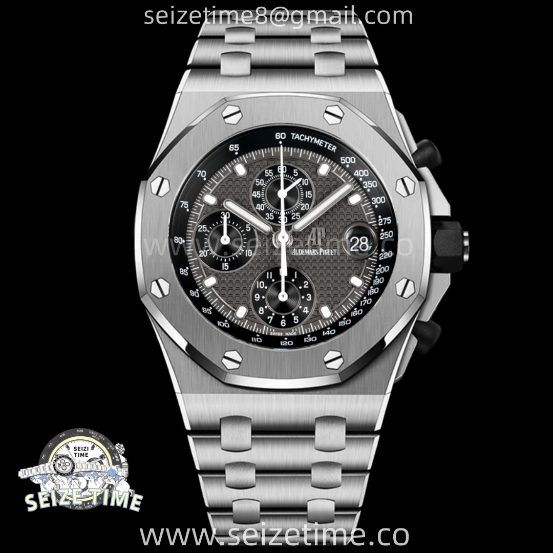 Royal Oak Offshore 42mm SS TKF Best Edition Gray Textured Dial on SS Bracelet A7750