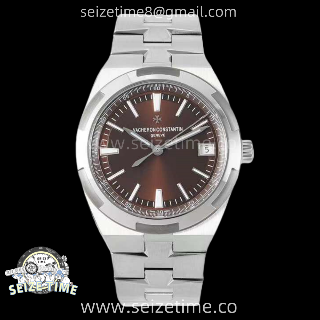Overseas 4500V SS ZF 1:1 Best Edition Brown Dial On SS Bracelet Asian Super Clone 5100 V2