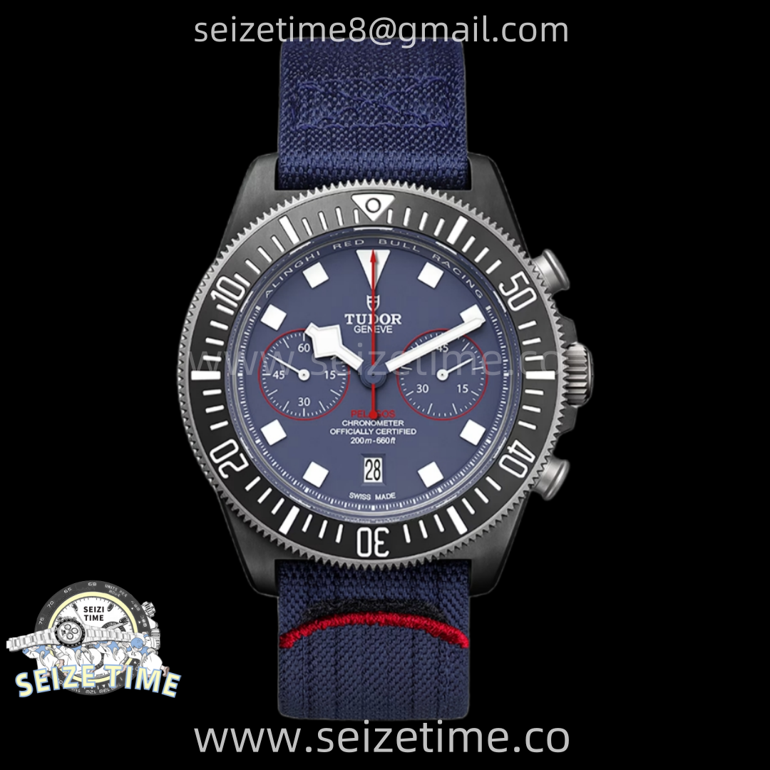 Pelagos M25807KN-0001 Carbon M+F 1:1 V4 Best Edition Blue dial Blue Ceramic Bezel on Nylon Strap A7750