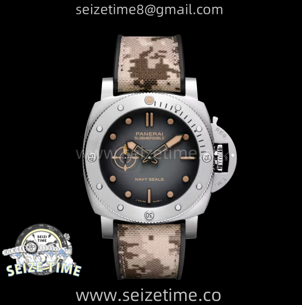 PAM1518 Submersible 44mm VSF 1:1 Best Edition Gray Ombre Dial on Camouflage Strap P900