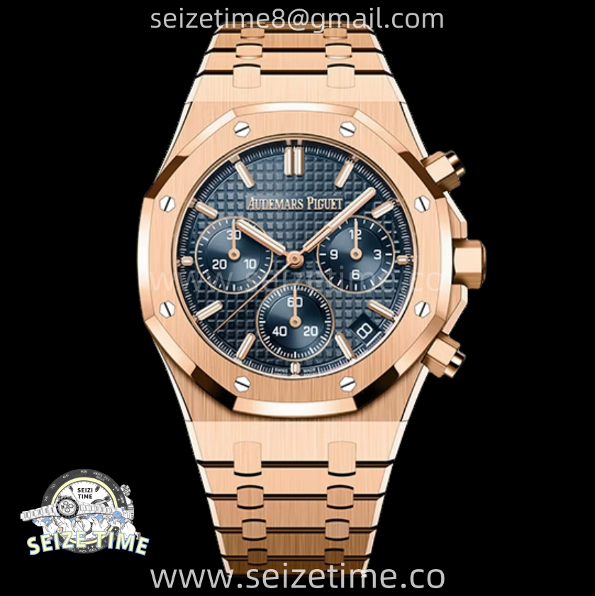 Royal Oak Chrono 26240OR RG APSF 1:1 Best Edition Blue Dial on RG Bracelet SA4401 Super Clone