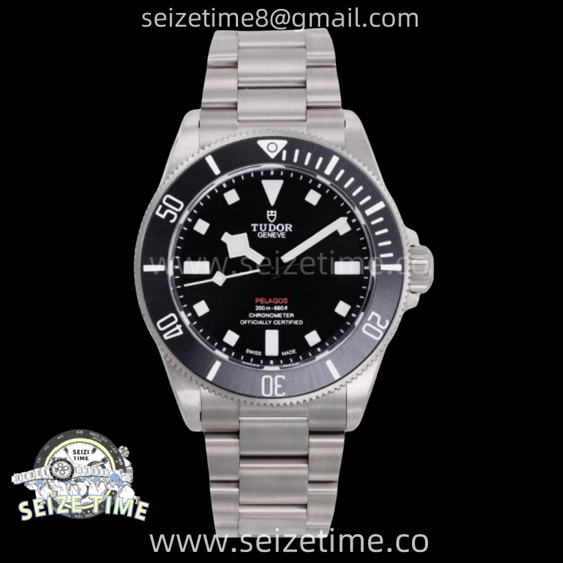Pelagos M25407N-0001 39mm Black Ceramic Ti V2 ZF 1:1 Best Edition Black Dial on Titanium Bracelet A2824