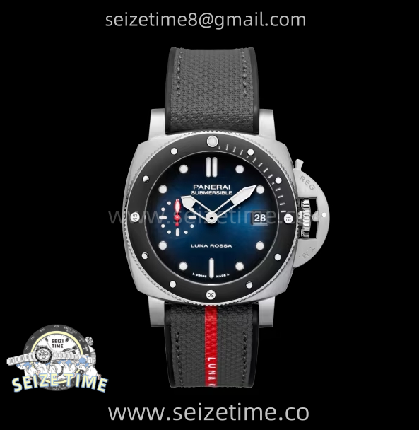 PAM1565 Luna Rossa Submersible 42mm VSF 1:1 Best Edition Blue Dial On Blue Fabric Strap P900