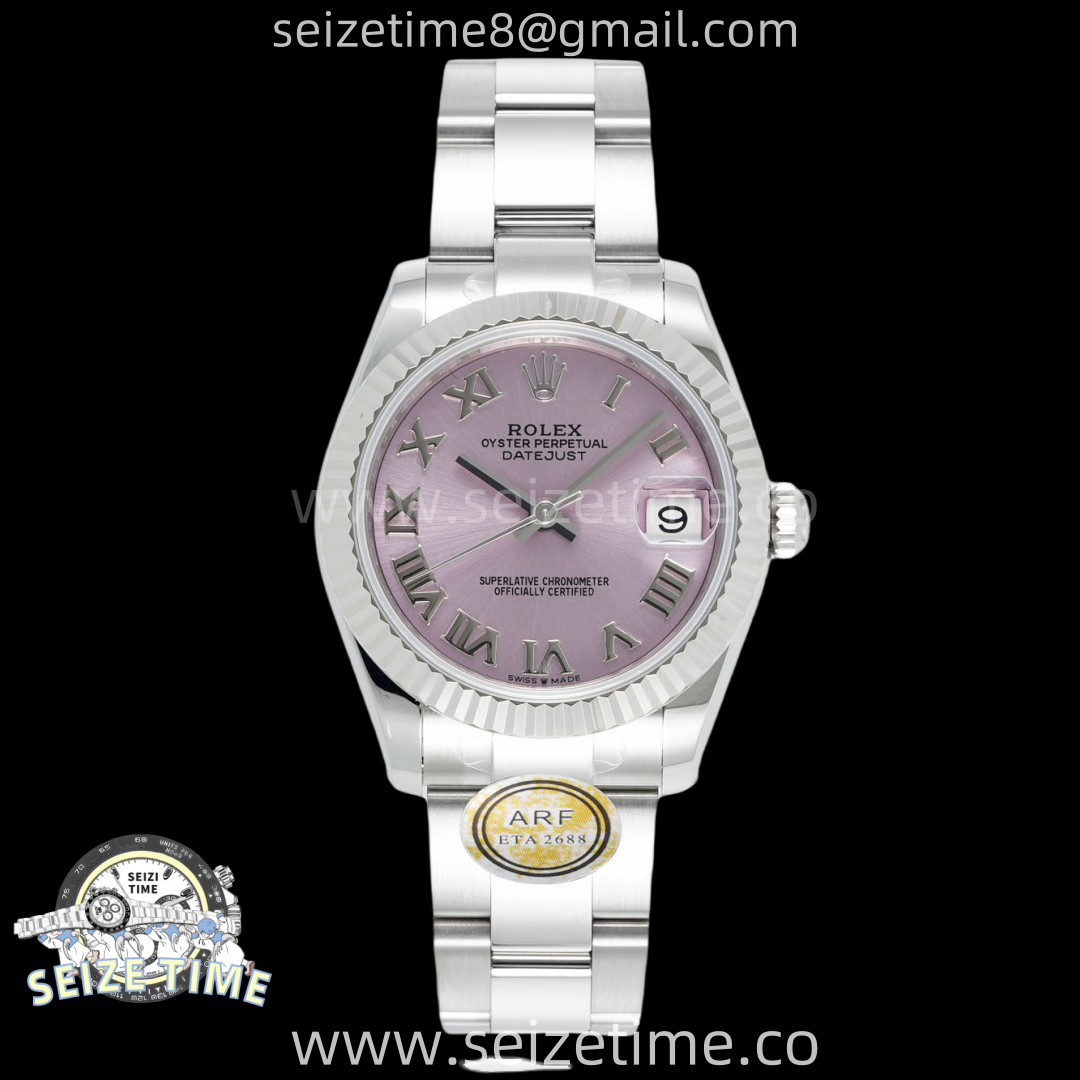 DateJust 31 SS ARF 1:1 Best Edition Pink Roman Dial on Oyster Bracelet ETA2688