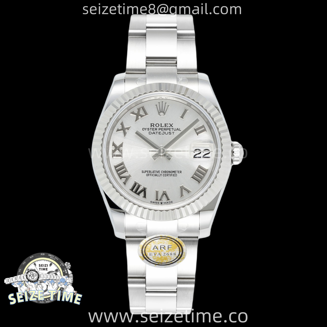 DateJust 31 SS ARF 1:1 Best Edition Silver Roman Dial on Oyster Bracelet ETA2688